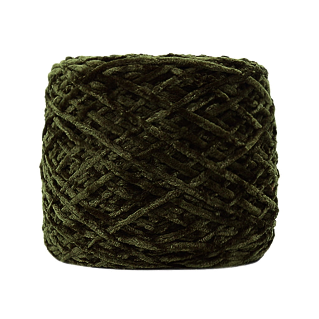 Chmadoxn DIY Velvet Chenille Yarn,Bulky Luxury Chenille Yarn for Crochet Hat Scarf Navy V1189-WXFWAL-20260326-03193