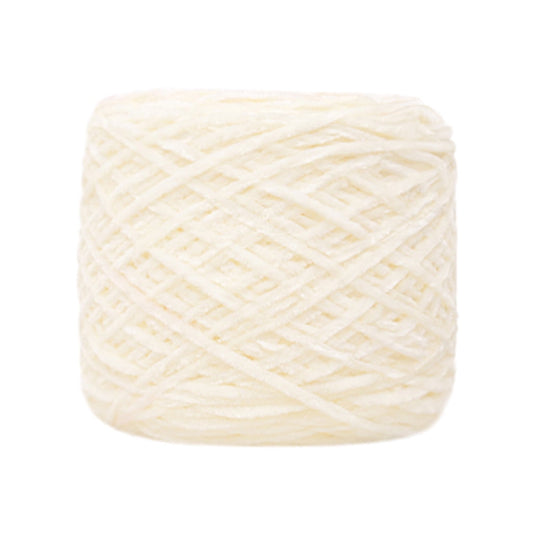 Chmadoxn DIY Velvet Chenille Yarn,Bulky Luxury Chenille Yarn for Crochet Hat Scarf White V1189-WXFWAL-20260326-03195
