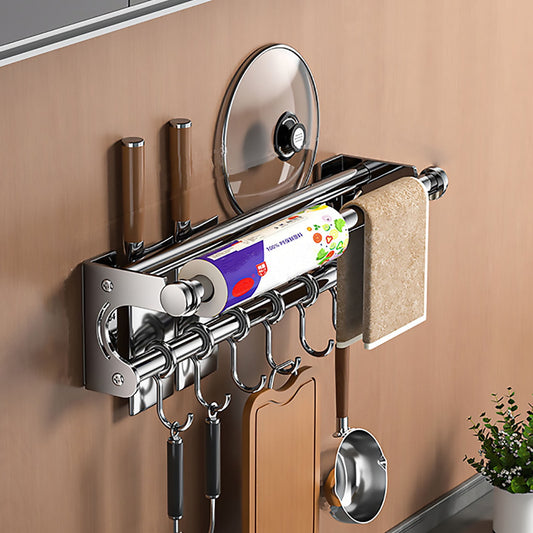 Kdkad Kitchen Organization and Storage Rack, Wall Mounted Pots and Pans Rack, Stainless Steel Metal Wall V1189-WXFWAL-20260326-03197