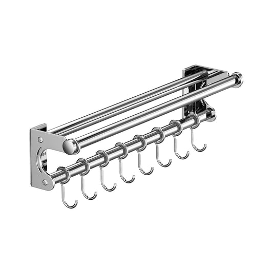 Kdkad Kitchen Organization and Storage Rack, Wall Mounted Pots and Pans Rack, Stainless Steel Metal Wall V1189-WXFWAL-20260326-03198