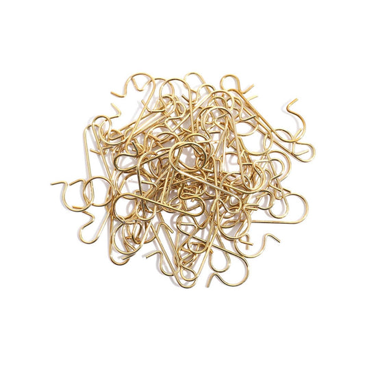 AYktou 50 Pack Christmas Ornament Hooks 0.47*1.18in Stainless Steel S-Shaped Hangers for Christmas Tree V1189-WXFWAL-20260326-03204