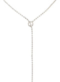 Sparkly Silver Diamante Drop Costume Necklace V1191-E-0707