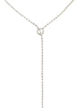 Sparkly Silver Diamante Drop Costume Necklace V1191-E-0707