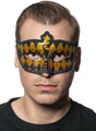 Harlequin Black and Gold Glitter Venetian Masquerade Mask V1191-E-CX-07156