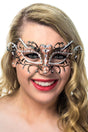 Antique Deluxe Silver and White Metal Masquerade Mask V1191-E-CX-07174