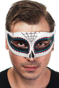 Spider Eyes Day of the Dead Red and Blue Masquerade Mask V1191-E-CX-07256