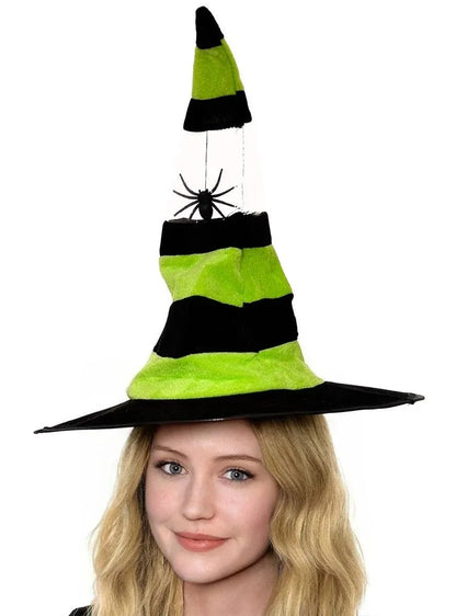 Spider Witch Green Halloween Costume Hat V1191-E-DF-06014