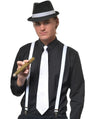 1920s White Satin Gangster Costume Tie V1191-E-HPC-04145