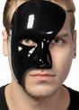 Half Face Black Phantom of the Opera Masquerade Mask V1191-E-HT-07229