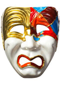 Antique Cream Full Face Tragedy Masquerade Mask V1191-E-HT-07233