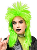 Neon Green 1980s Punk Rocker Womens Costume Wig V1191-E-LS-05121