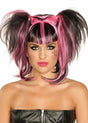 Messy Black and Pink Pigtails Womens Halloween Wig V1191-E-LS-05146