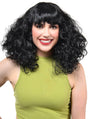 Disco Star Womens Curly Black 70s Costume Wig V1191-E-LS-05153
