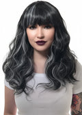 Gothic Black and White Womens Halloween Costume Wig V1191-E-LS-05155