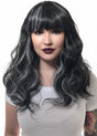 Gothic Black and White Womens Halloween Costume Wig V1191-E-LS-05155