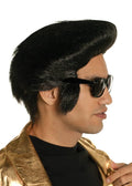 King of Rock Mens Black Pompadour Costume Wig V1191-E-LS-05159