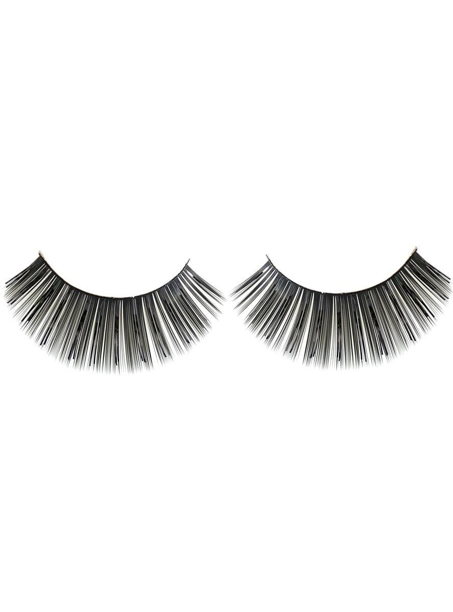 Long Black False Eyelashes with Tinsel Highlights V1191-E-LW-09007