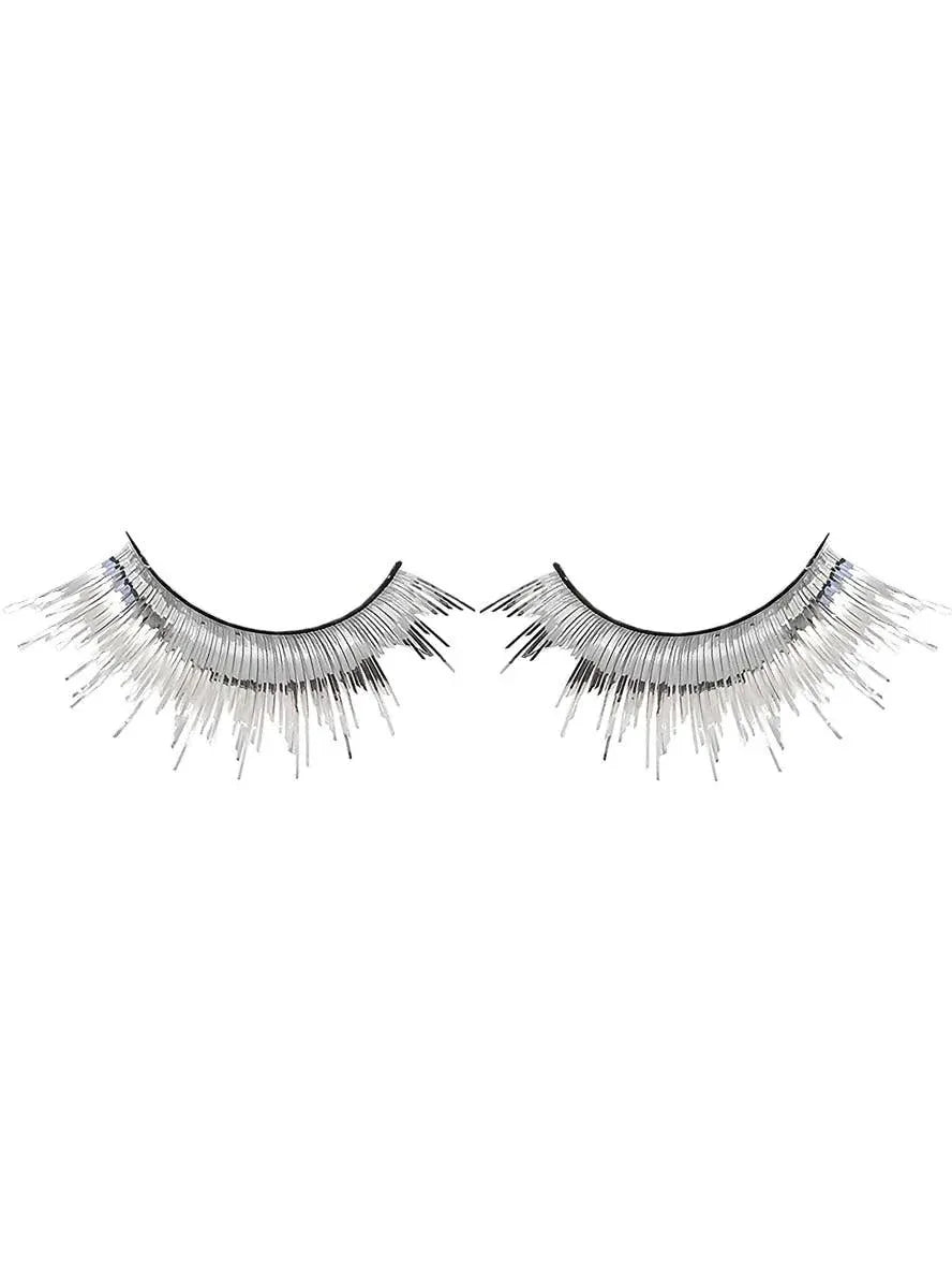 Long Metallic Silver Tinsel False Eyelashes V1191-E-LW-09008