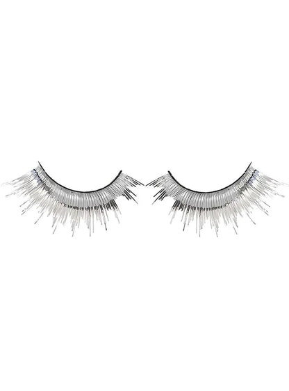Long Metallic Silver Tinsel False Eyelashes V1191-E-LW-09008