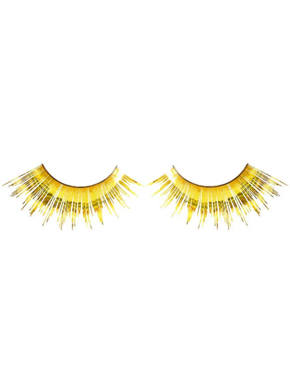 Long Metallic Gold Tinsel False Eyelashes V1191-E-LW-09009