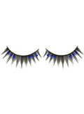 Spiked Black False Eyelashes with Blue Rhinestones V1191-E-LW-09011