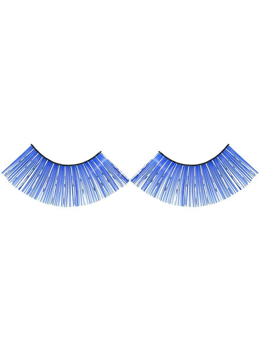 Long Blue False Eyelashes with Silver Tinsel V1191-E-LW-09012