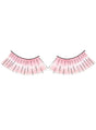 Long Light Pink False Eyelashes with Silver Tinsel V1191-E-LW-09013