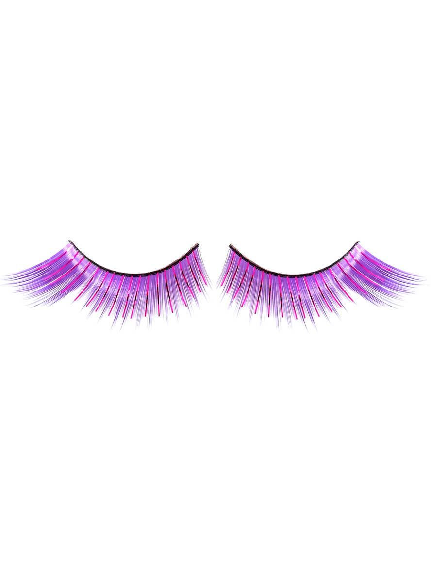 Winged Purple False Eyelashes with Tinsel Highlights V1191-E-LW-09014