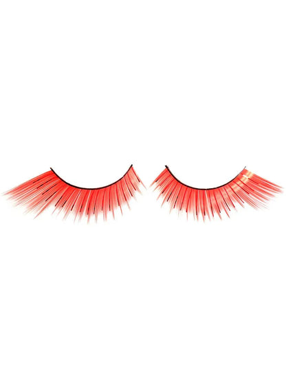 Winged Red False Eyelashes with Tinsel Highlights V1191-E-LW-09015