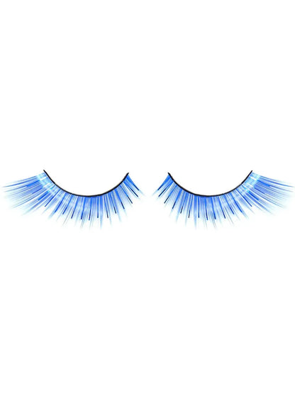 Winged Blue False Eyelashes with Tinsel Highlights V1191-E-LW-09016