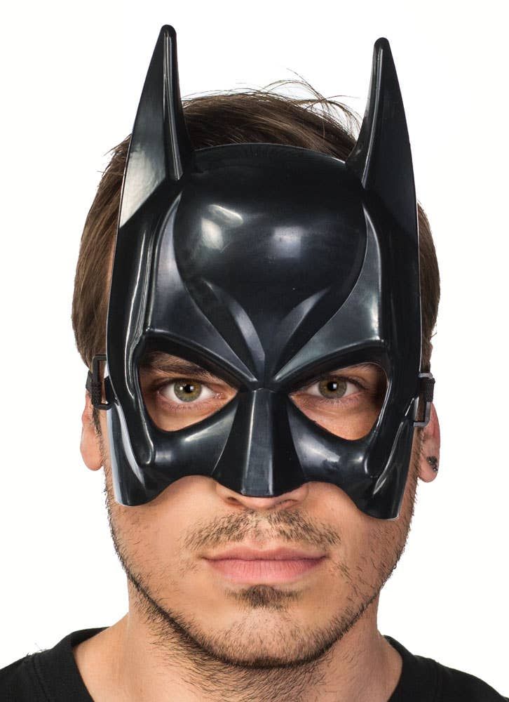 Bat Hero Mens Black Costume Mask V1191-E-WH-07215