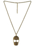 Brass Skull Necklace Halloween Costume Jewelery V1191-E-YB-04089