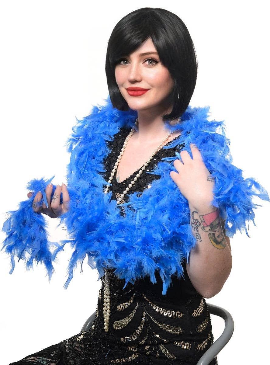 Blue Feather Boa Costume Accessory V1191-E-YF-04069