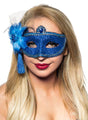 Celebration Blue Glitter Masquerade Mask V1191-E-ZJ-07104
