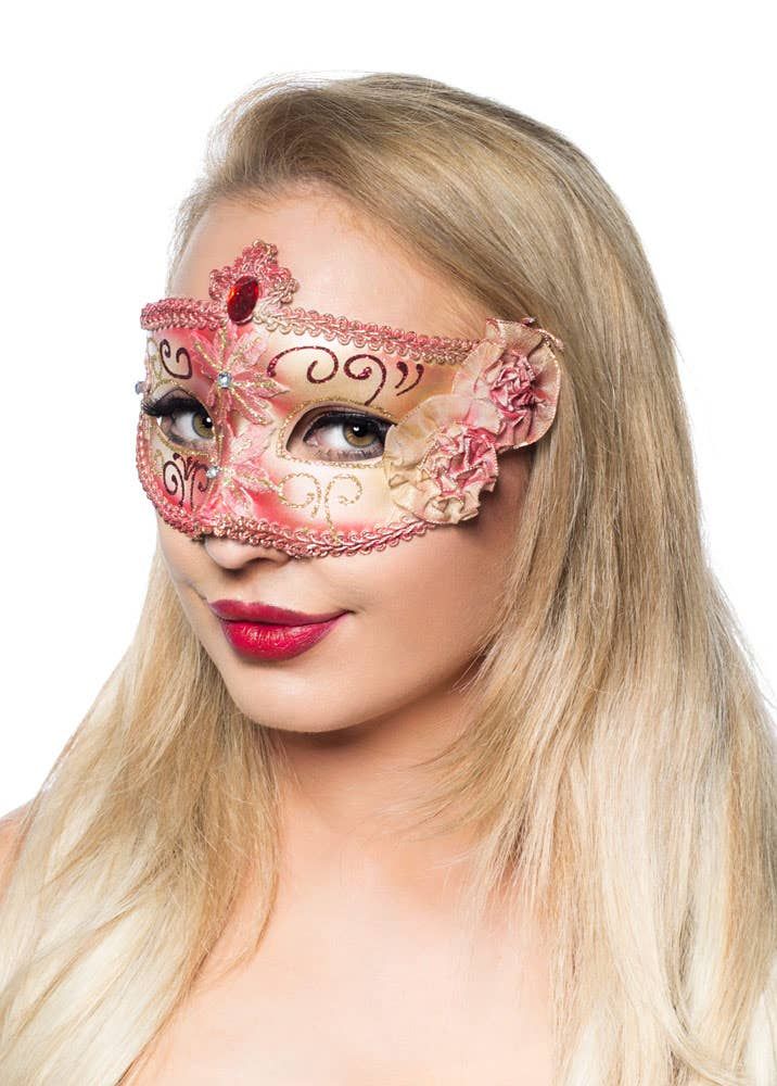 Edwardian Red Adults Masquerade Mask V1191-E-ZJ-07116