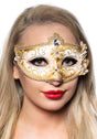 Edwardian White and Gold Adults Masquerade Mask V1191-E-ZJ-07118