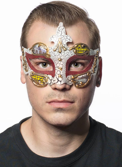Baroque Mens Red Masquerade Mask V1191-E-ZJ-07122-A
