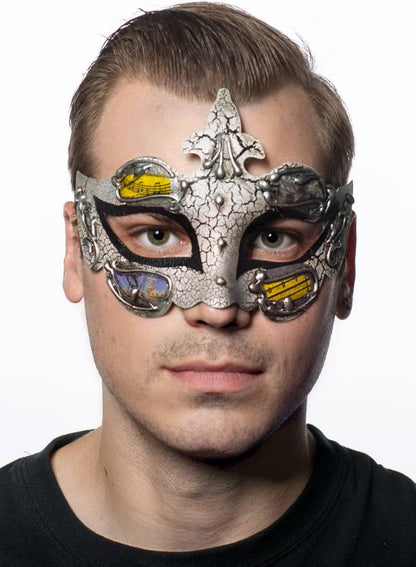 Baroque Mens Black Masquerade Mask V1191-E-ZJ-07123