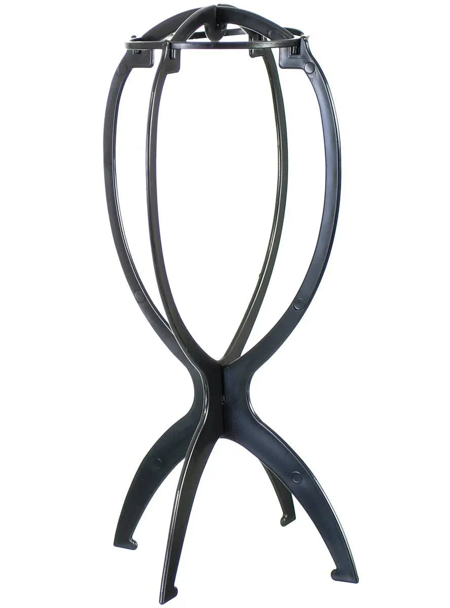 Collapsible Black 36cm Tall Wig Stand V1191-HC-04084
