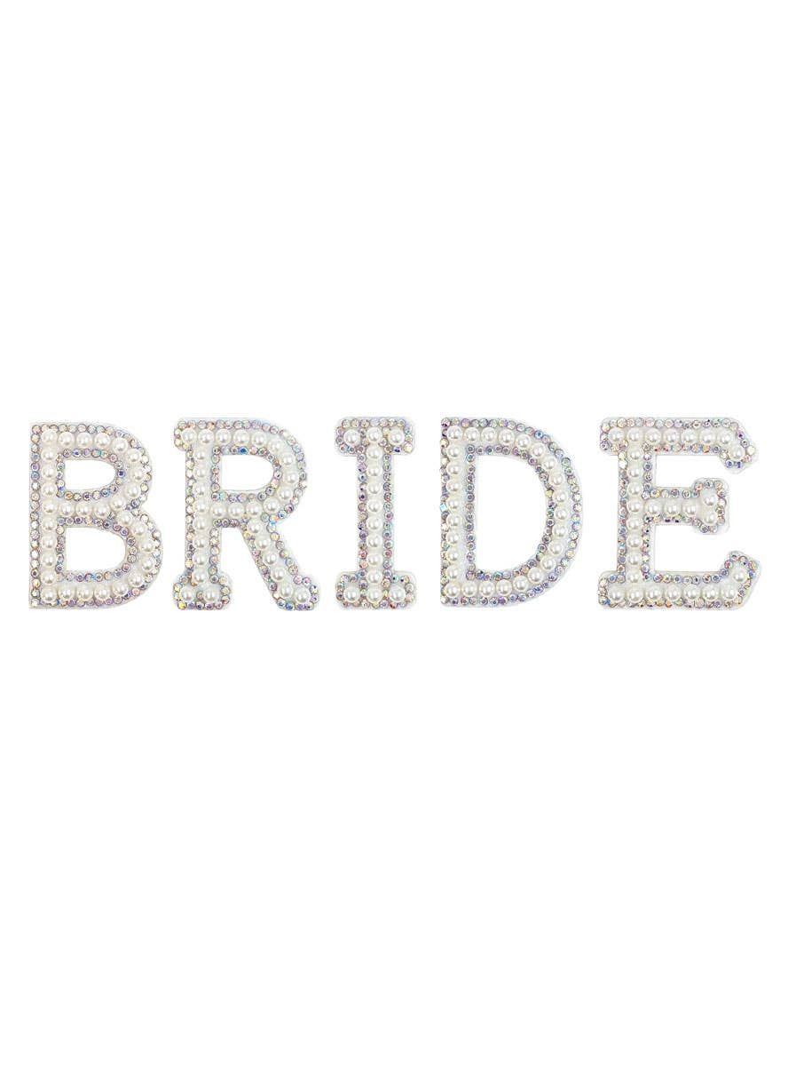 Rhinestone and Faux Pearl Hens Night BRIDE Letter Set V1191-HC-04233
