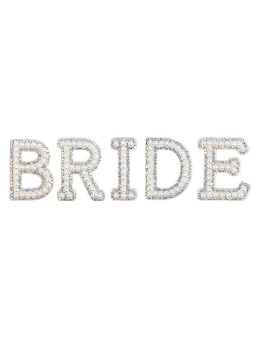 Rhinestone and Faux Pearl Hens Night BRIDE Letter Set V1191-HC-04233