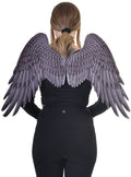 Feather Print Black and Grey Angel Costume Wings V1191-HC-MQ-04052
