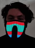 Colourful Wave Pattern Sound Activated Light Up Mask V1191-HC-MQ-04070-A