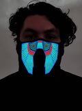 Tribal Wave Pattern Sound Activated Light Up Mask V1191-HC-MQ-04071-A