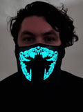 Monster Green and Yellow Teeth Sound Activated Light Up Mask V1191-HC-MQ-04072-A