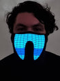 Purple and Teal Wave Sound Activated Light Up Pattern Mask V1191-HC-MQ-04077-A