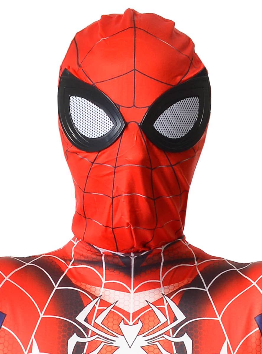 Spider Hero Mens Red and Black Costume Mask V1191-HC-MQ-07300
