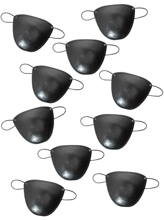 Basic Black Eye Pirate Patch 10 Pack Party Favours V1191-HC-SMF-04123