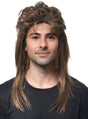Classic Long Ash Brown Mullet Mens Costume Wig V1191-HC-XL-05436
