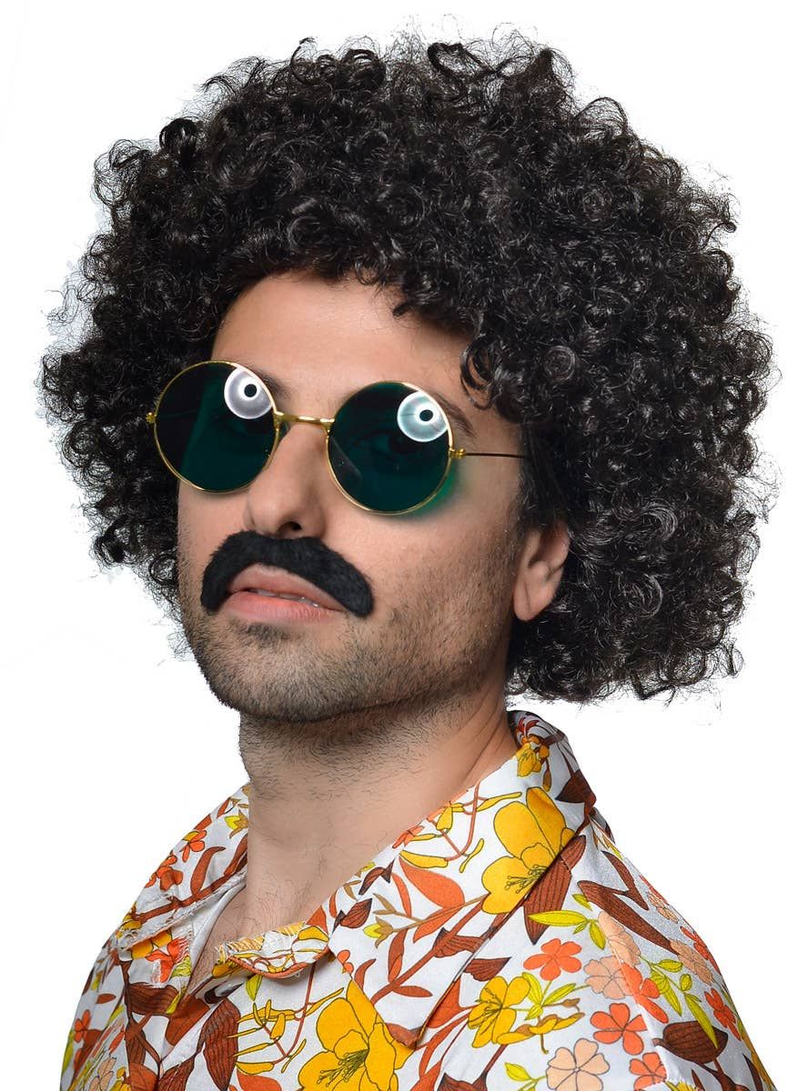1970s Detective Mens Natural Black Afro Costume Wig V1191-HC-YG-05345-D